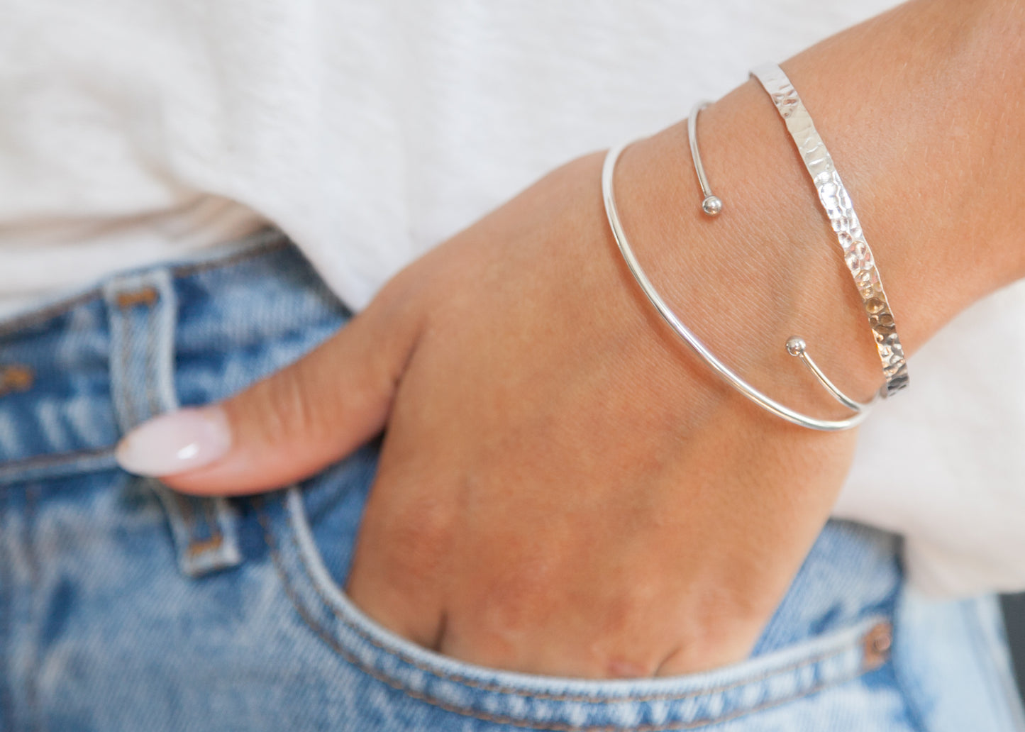 Set mit drei Armbändern aus 925 Silber