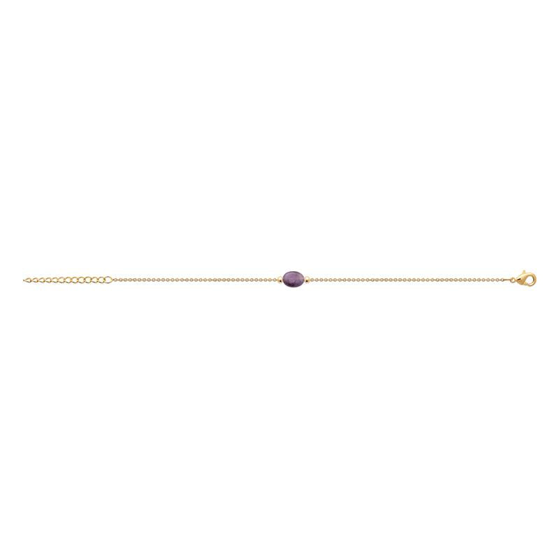 Armband mit Amethyst violett 16K vergoldet