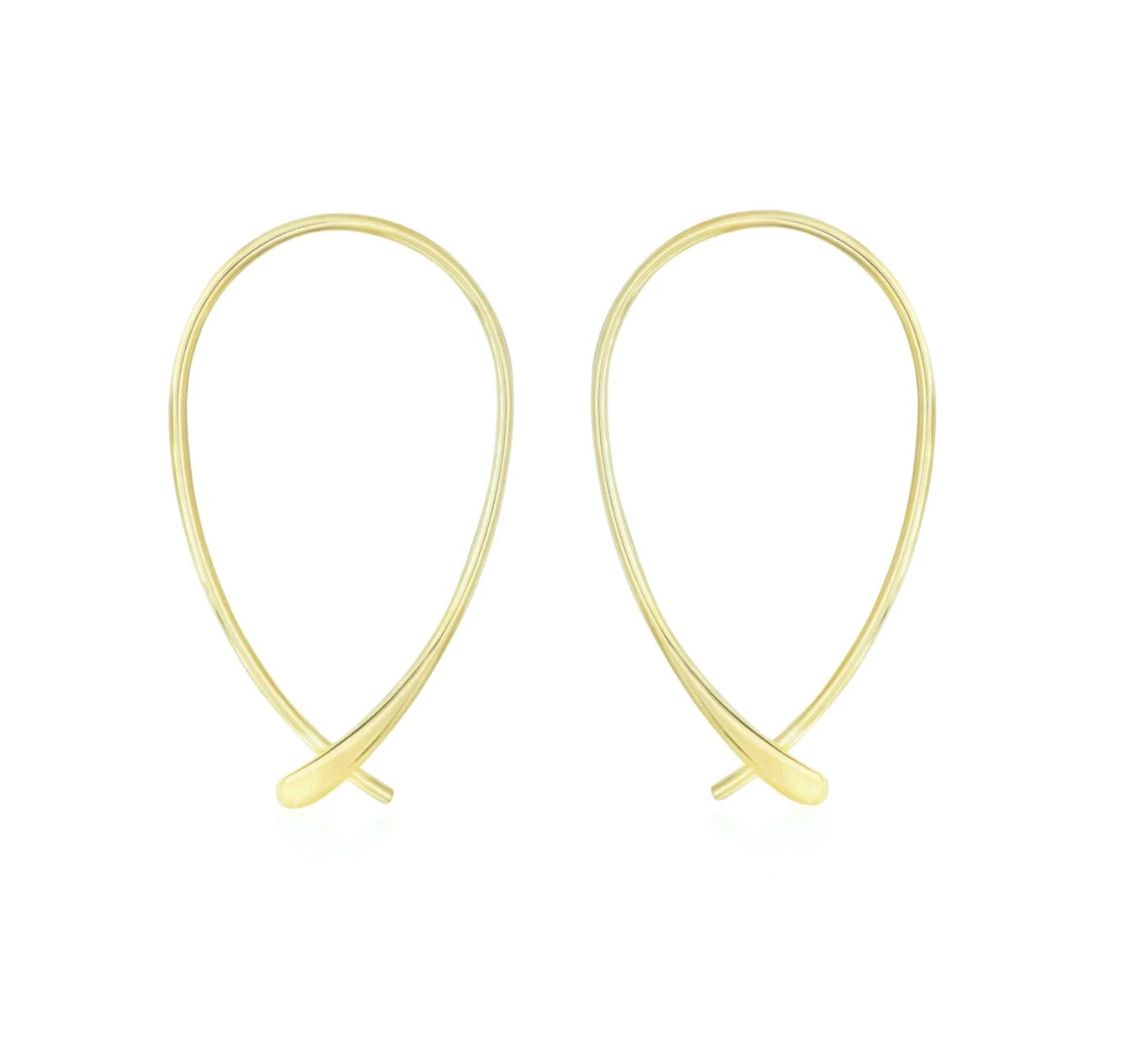 Tropfen Geometrische Creolen Ohrringe | 16Karat vergoldet