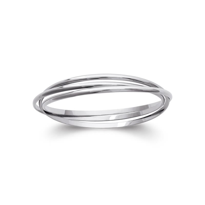 Dreifach ineinander verschlungener Armreif aus 925er Silber – Zeitlose Eleganz