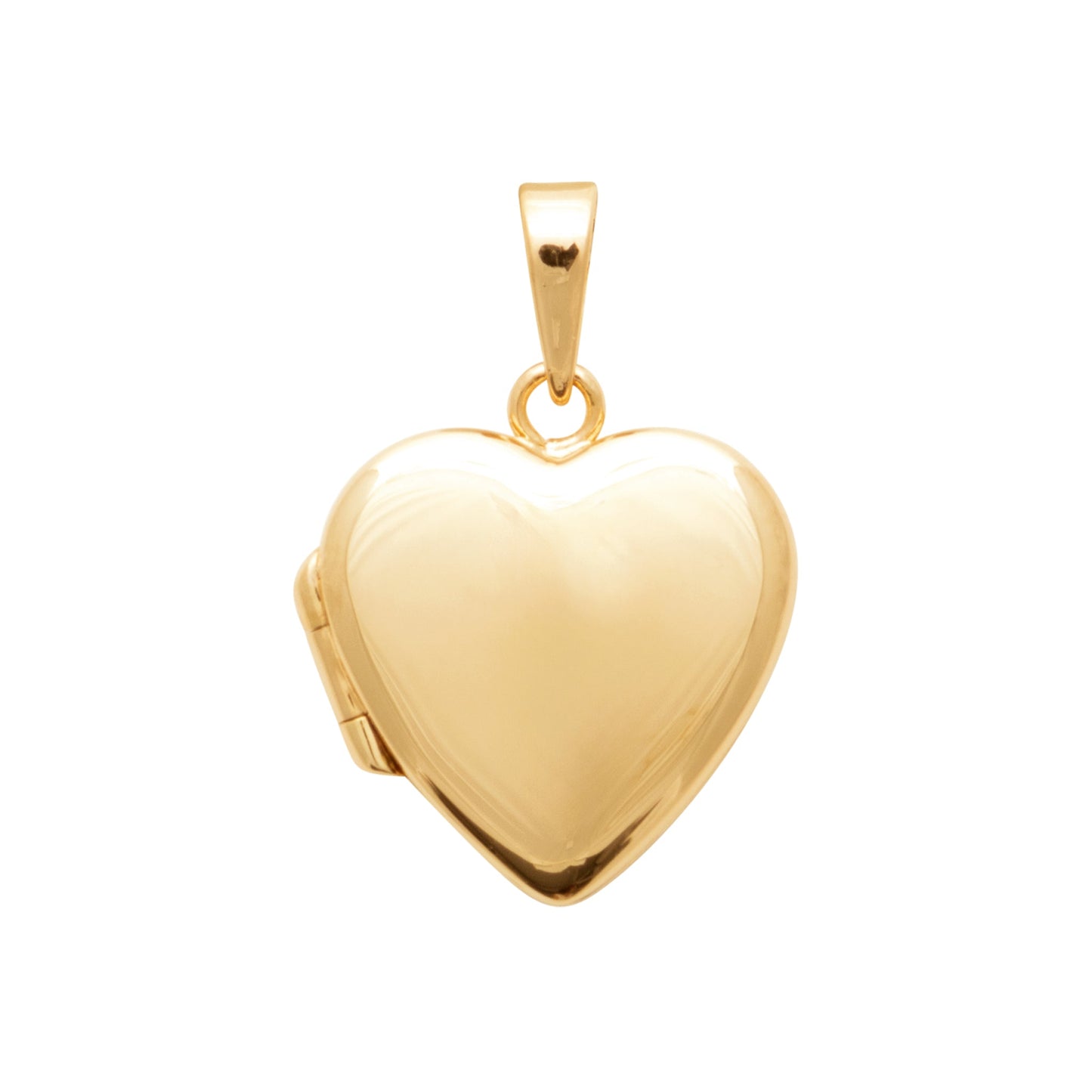 Herzförmige Medaillon-Halskette für Fotos - Vergoldet