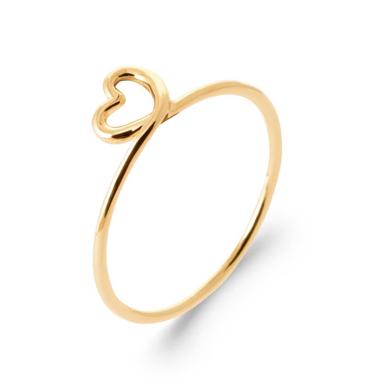Vergoldeter Ring mit kleinem Herz – Zarte Eleganz für jeden Anlass