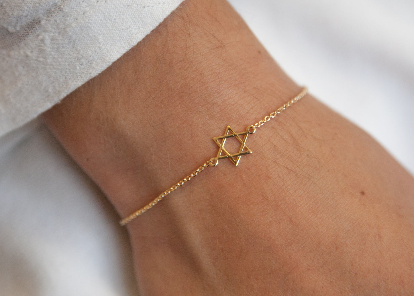 Davidstern Armband 16 Karat Vergoldet