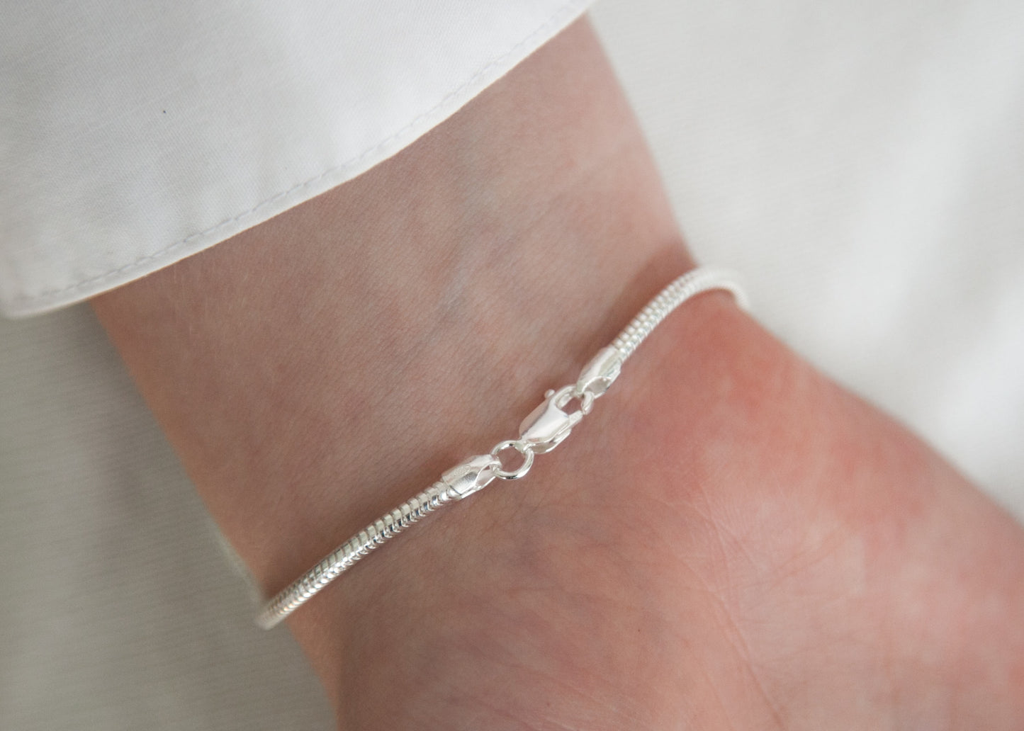 Schlangenkette Armband für Herren aus 925 Sterling Silber