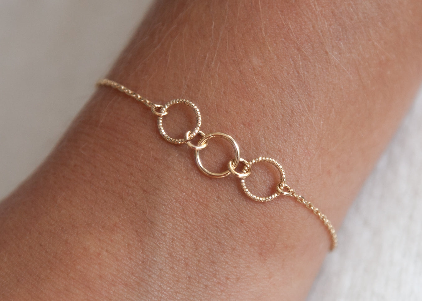 Armband Kreise Ringe Verbunden vergoldet