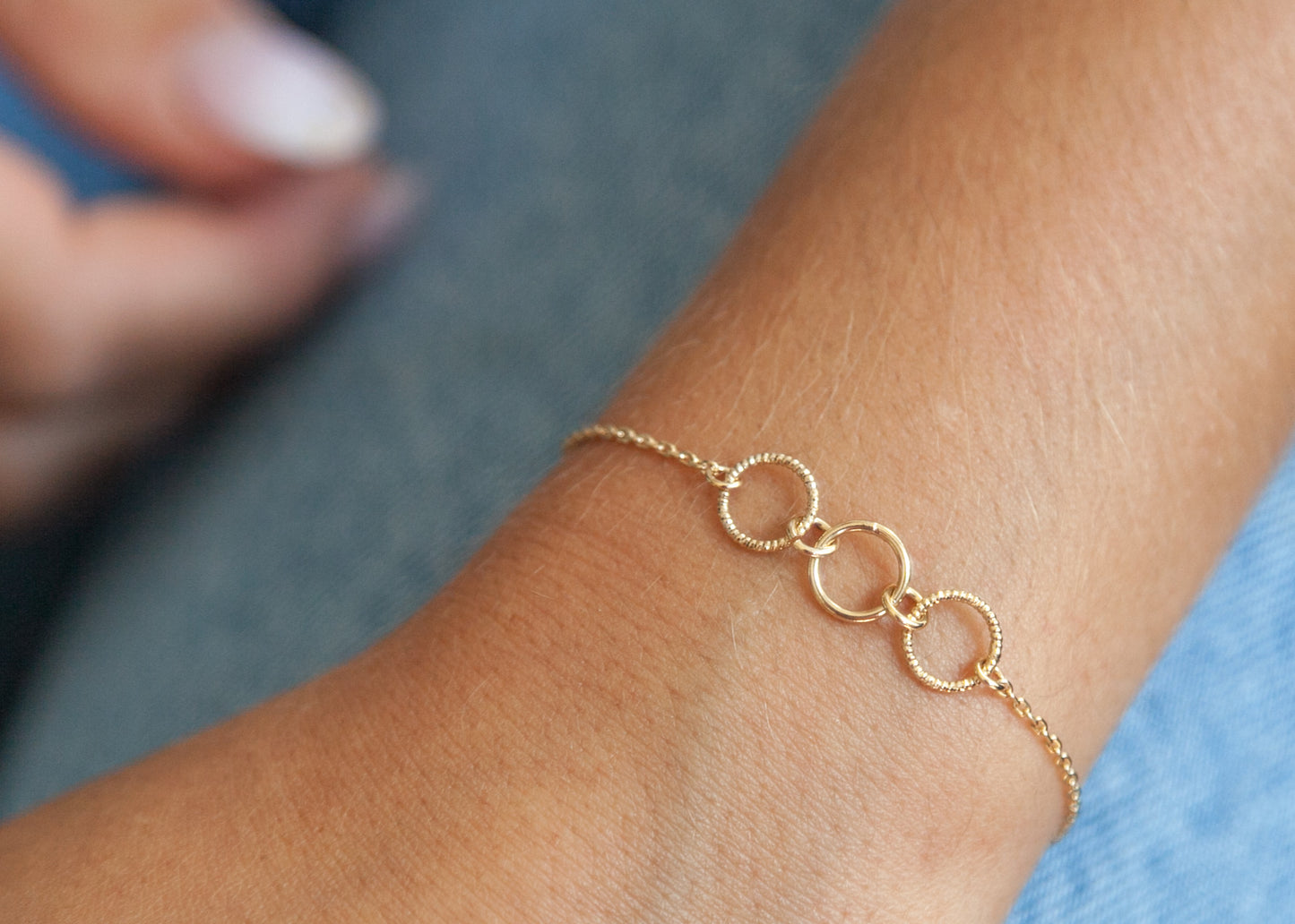 Armband Kreise Ringe Verbunden vergoldet