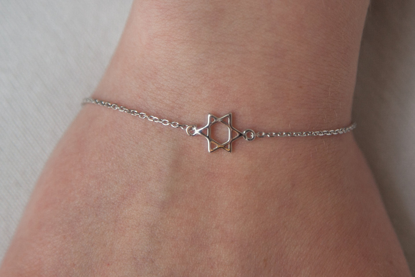 Davidstern Armband aus Silber