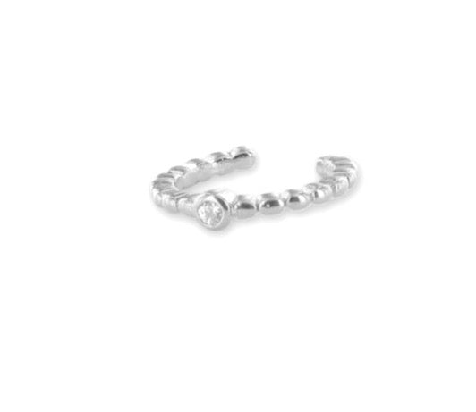 EarCuff mit Zirkonia aus Silber - Ohrklemme