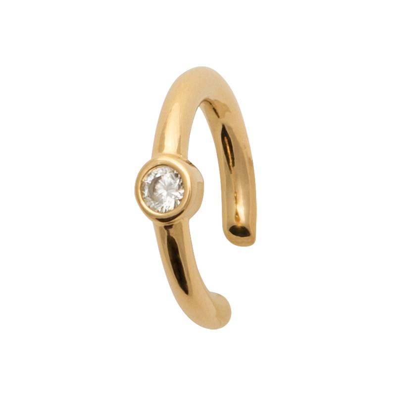 Ear Cuff mit Zirkonia vergoldet
