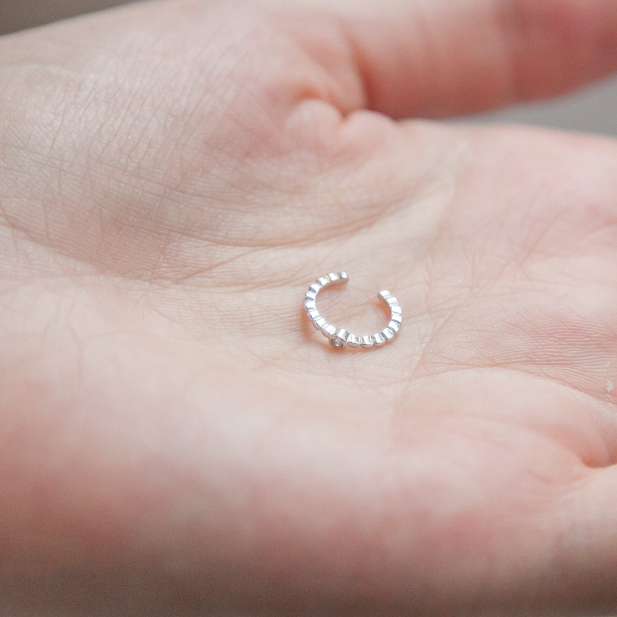 EarCuff mit Zirkonia aus Silber - Ohrklemme