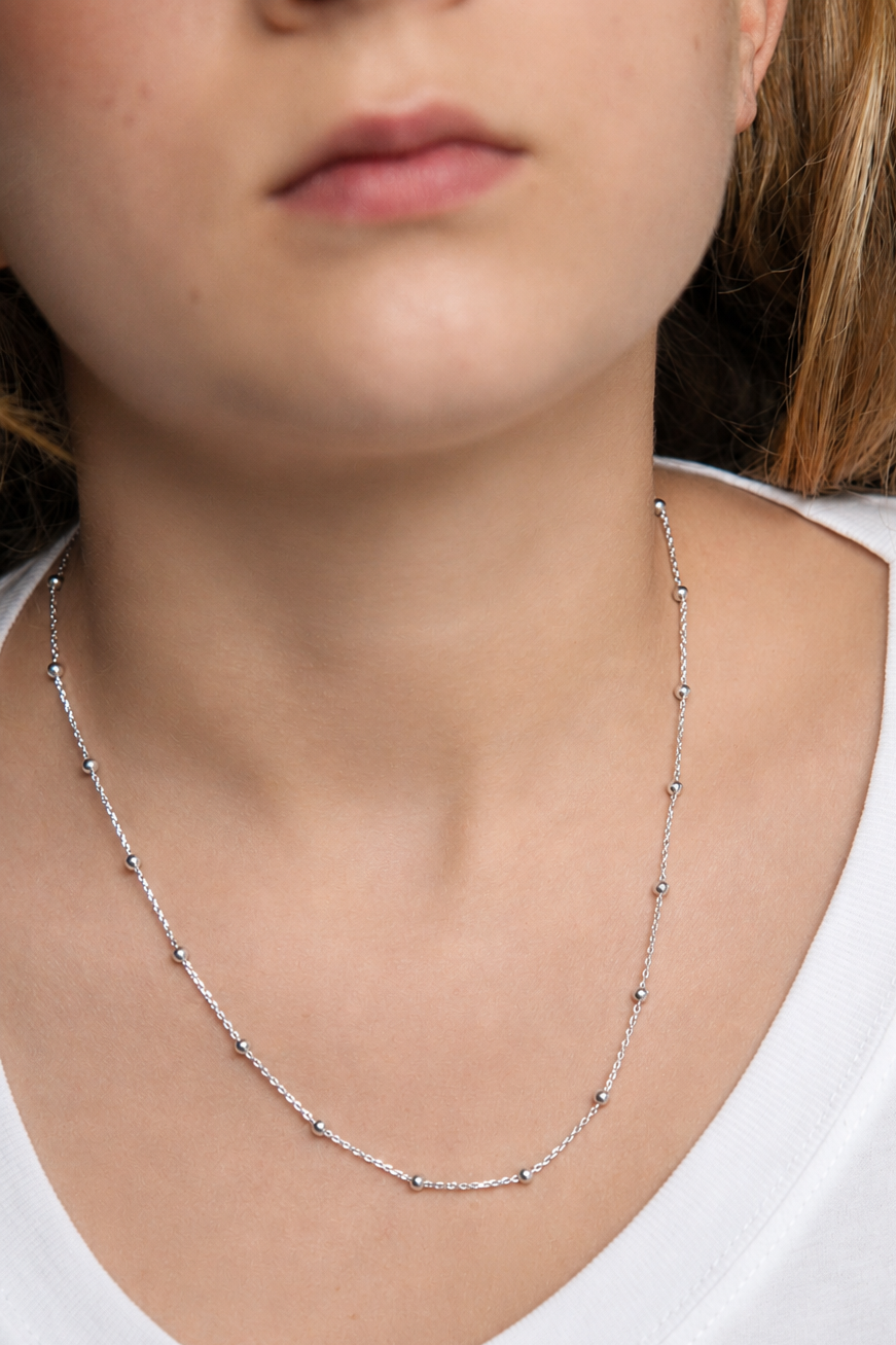 Feine Silberkette mit Kugeln – Minimalistische Eleganz aus 925er Silber