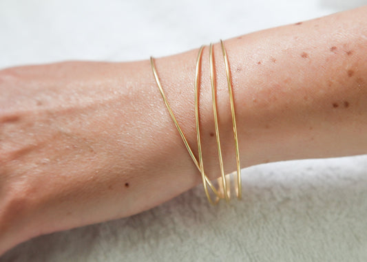 runder Armreif 16Karat vergoldet