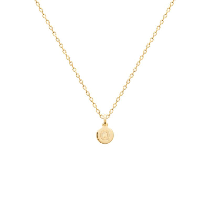Halskette mit Buchstaben 16 Karat Vergoldet