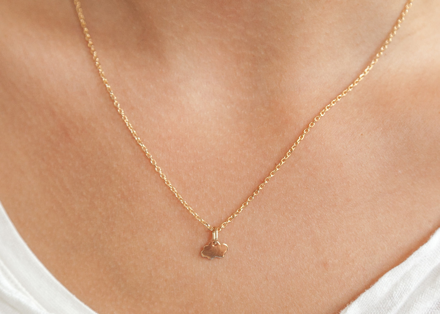 Kette mit Wolke 16K Vergoldet