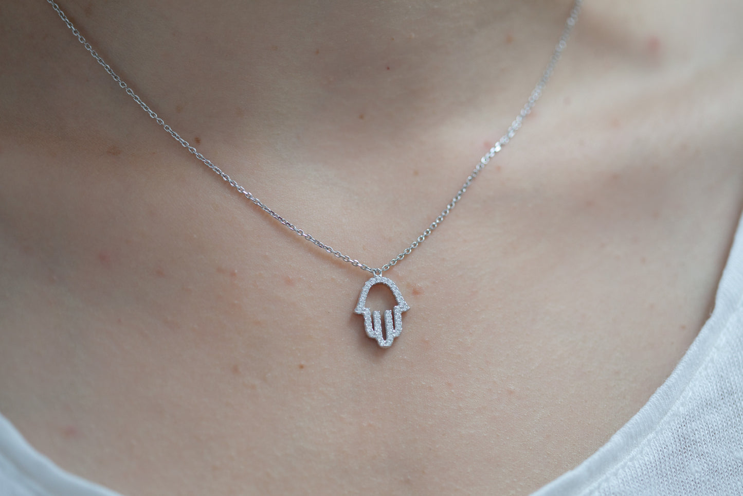 Glückskette mit Hand der Fatima aus Silber