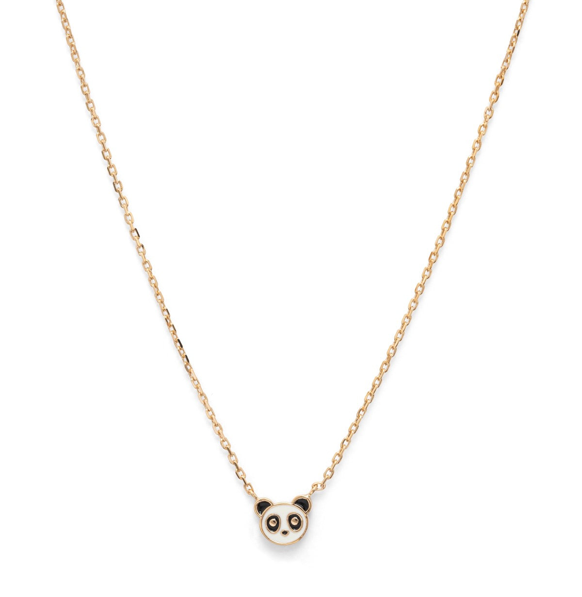 Kette mit Panda Anhänger Vergoldet