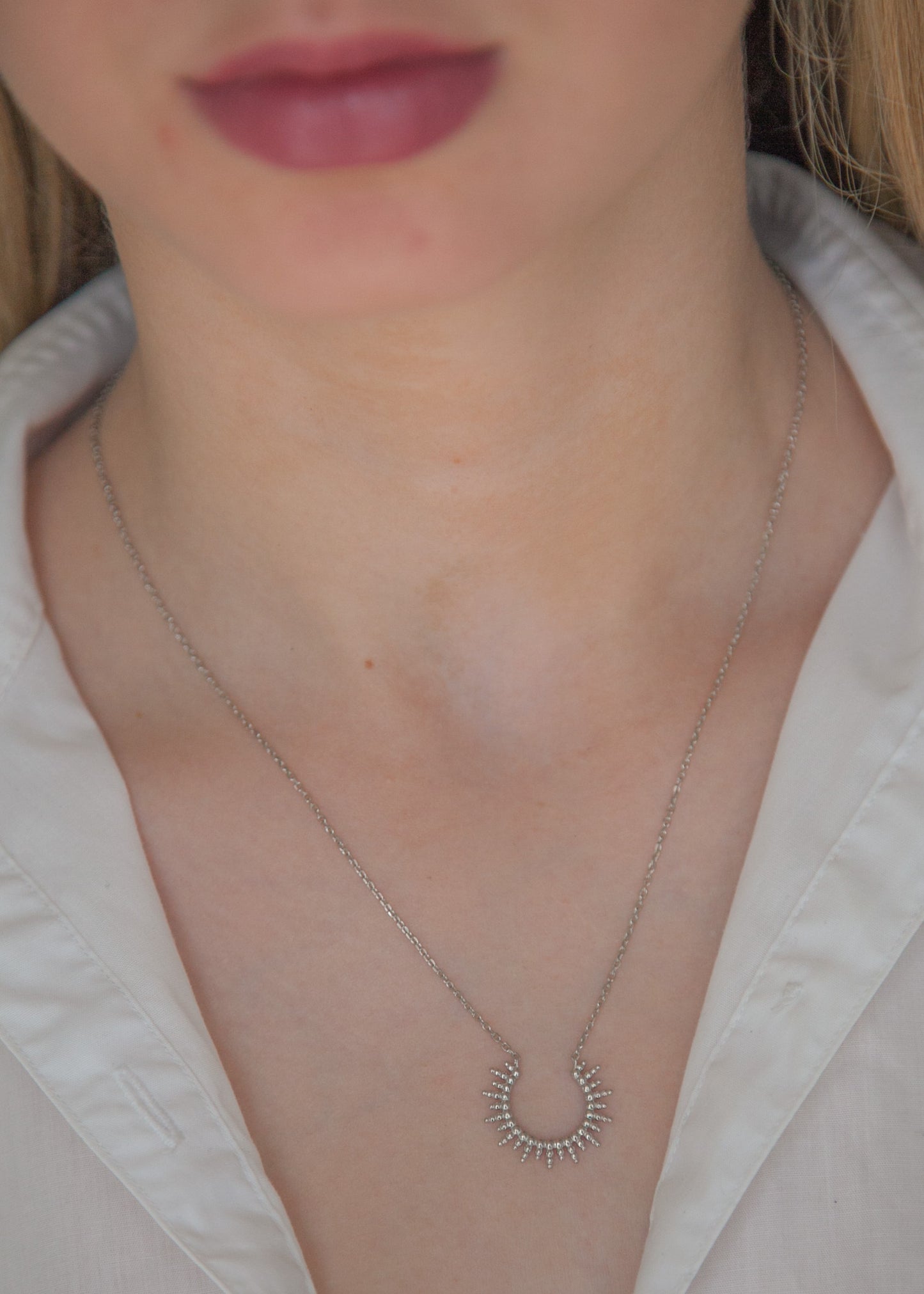 Sonnenschein Anhänger Halskette aus Silber für Damen