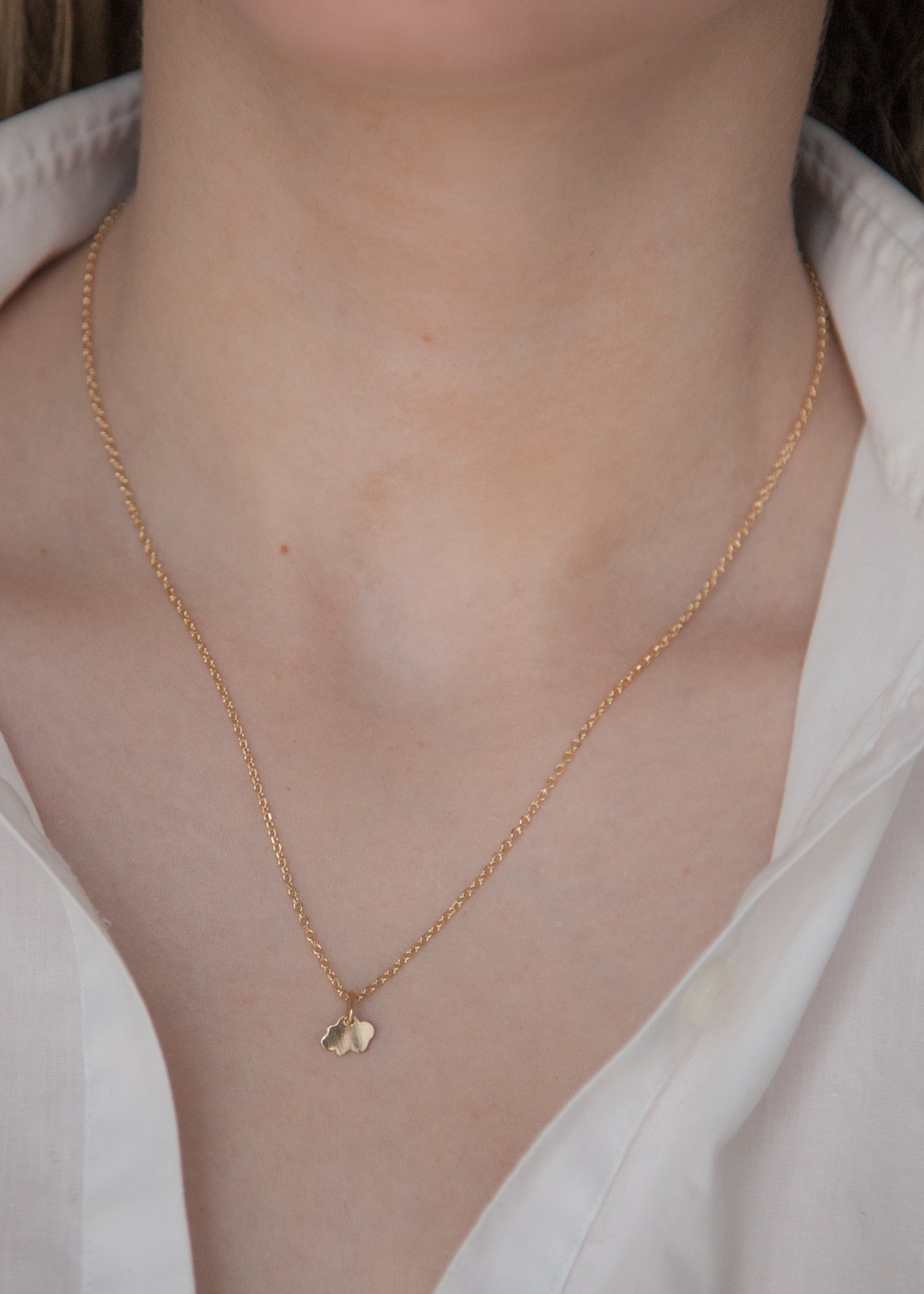 Kette mit Wolke 16K Vergoldet