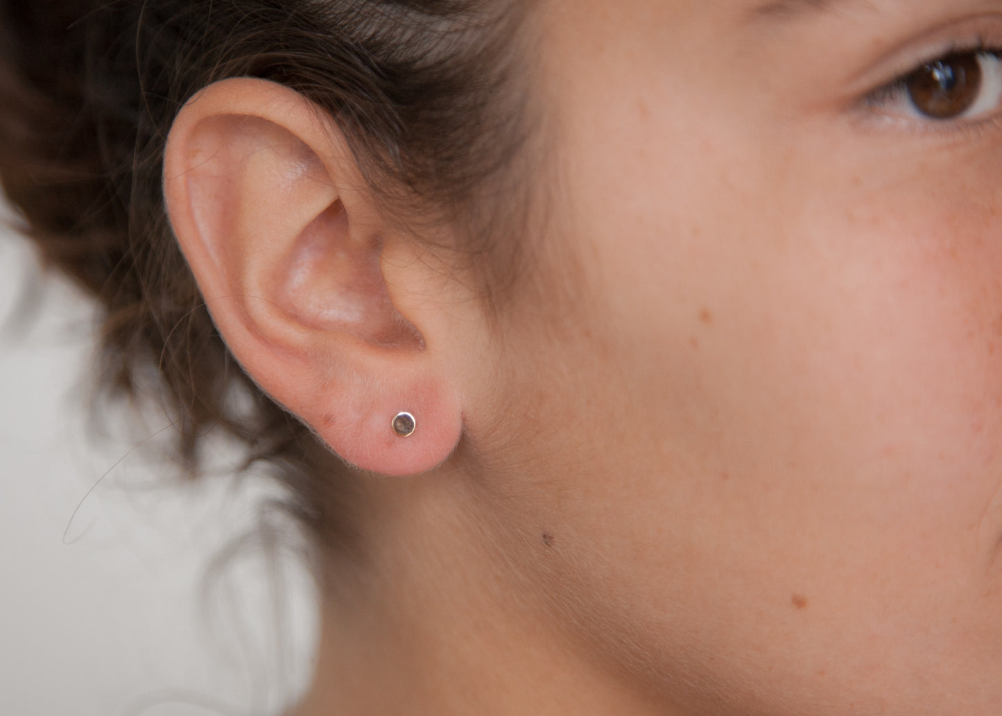 Ohrstecker Mini Plättchen Vergoldet - Ohrringe Rund für Damen