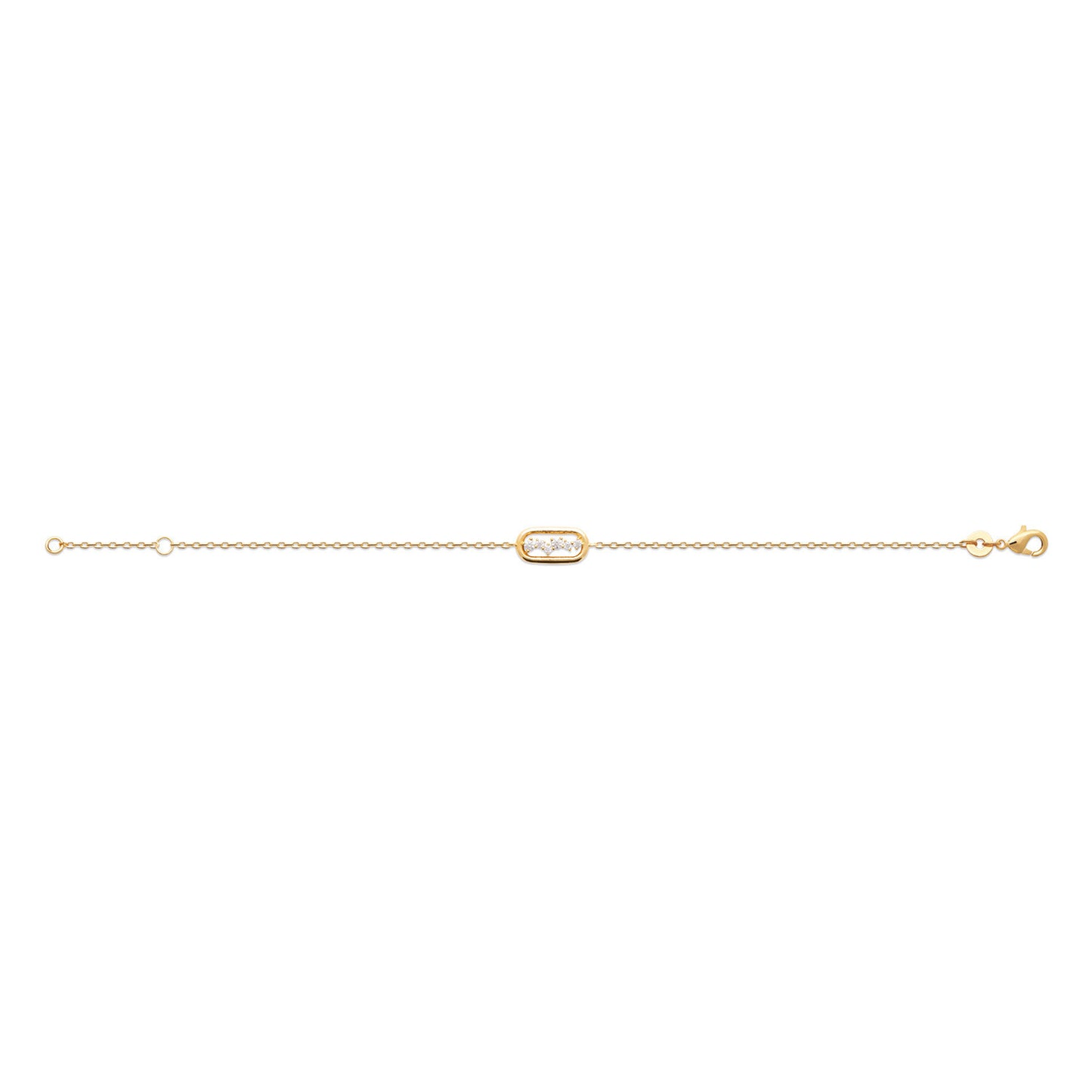 Moderner Armband mit Zirkonia - Vergoldet