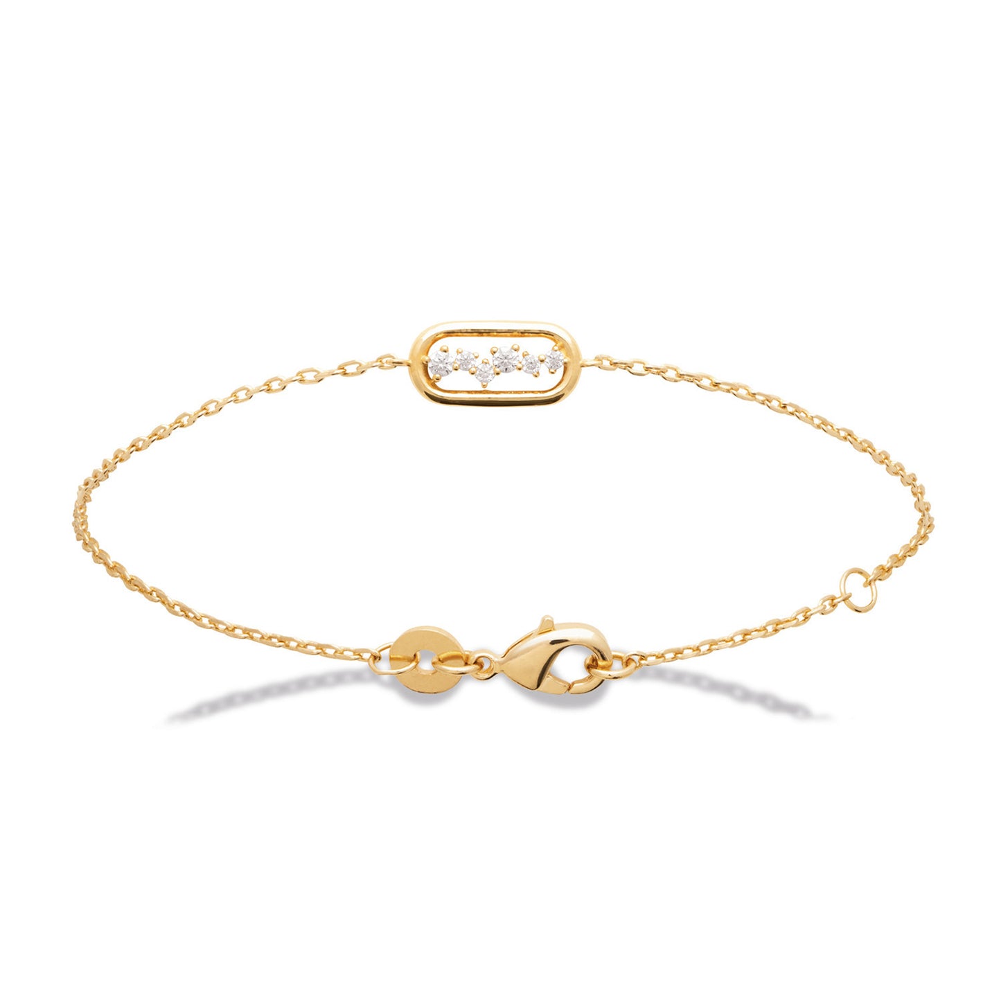 Moderner Armband mit Zirkonia - Vergoldet