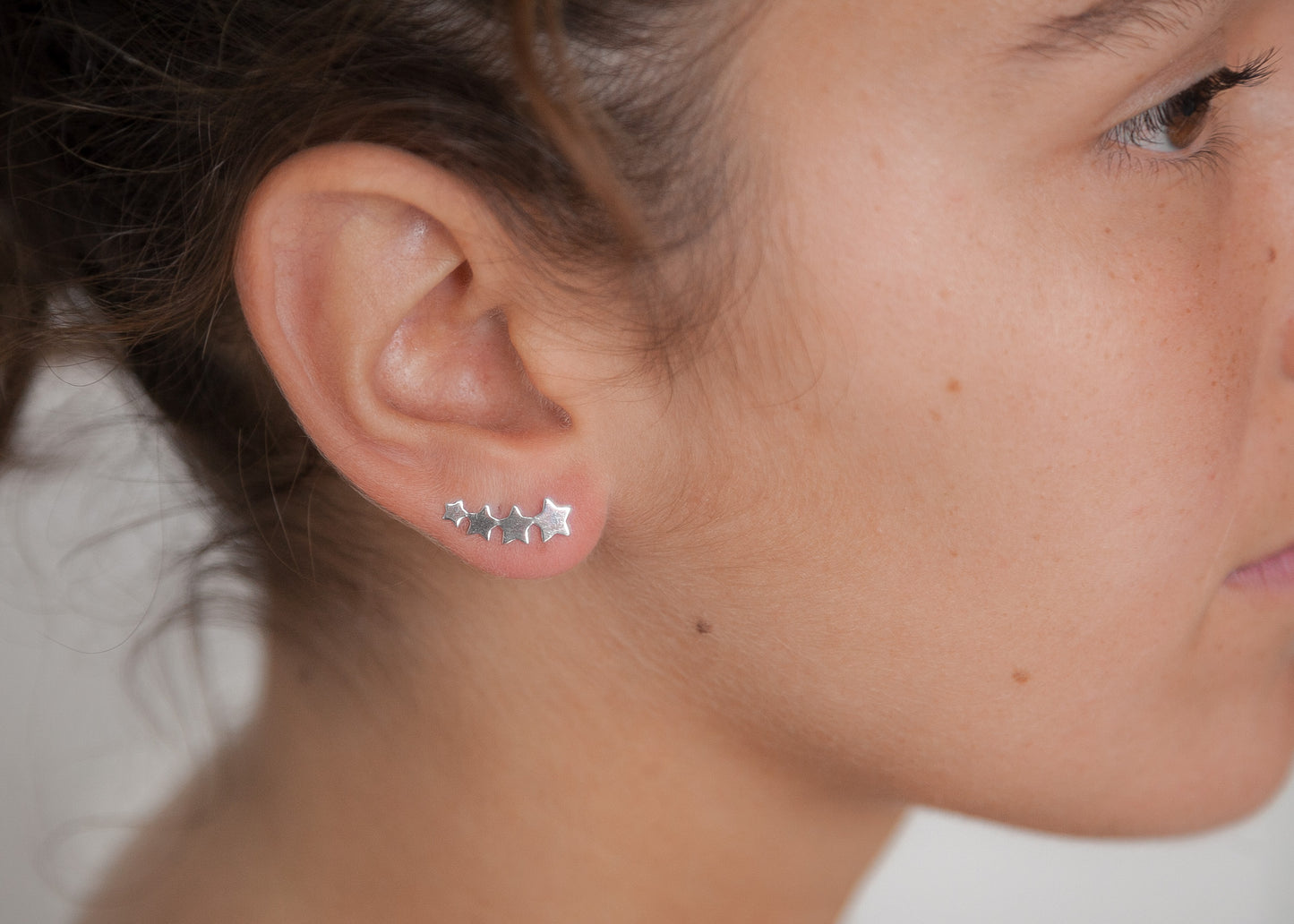 Stern Ohrklemmen für Damen aus Silber, Ear Climber