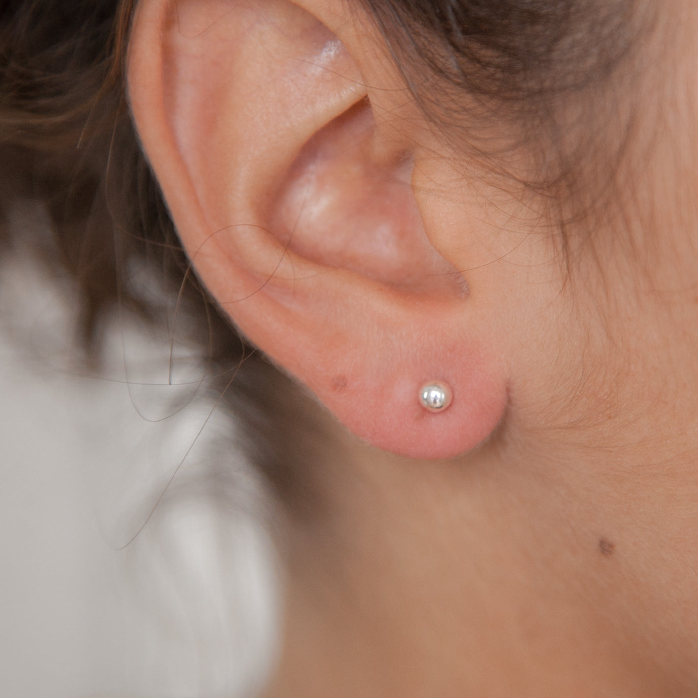 Ohrringe Kugel klein 925 Sterling Silber Ohrstecker für Damen