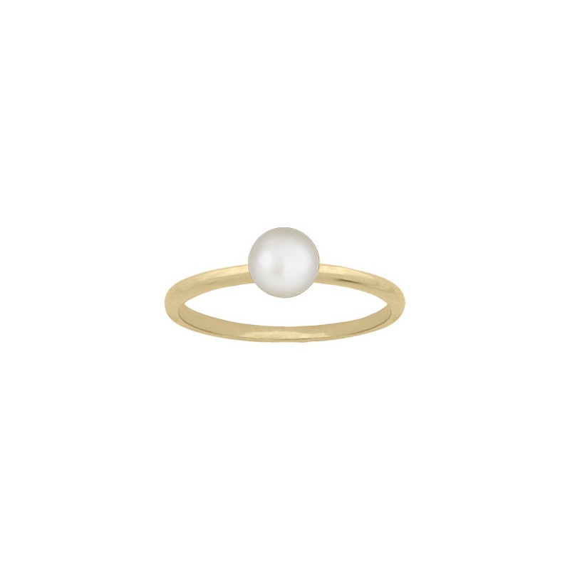 Ring Perle Gold 16Karat vergoldet