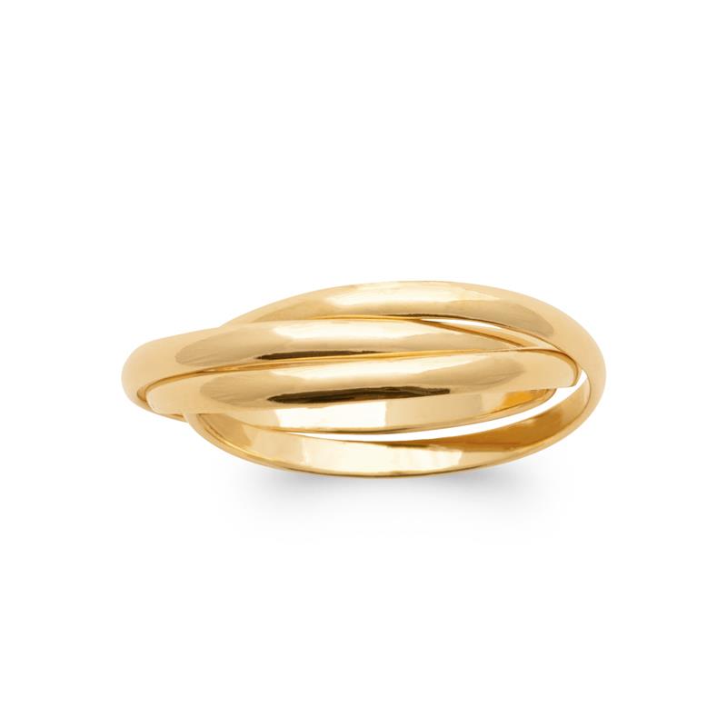Dreifach gekreuzter Ring Vergoldet – Klassische Eleganz & Symbolik