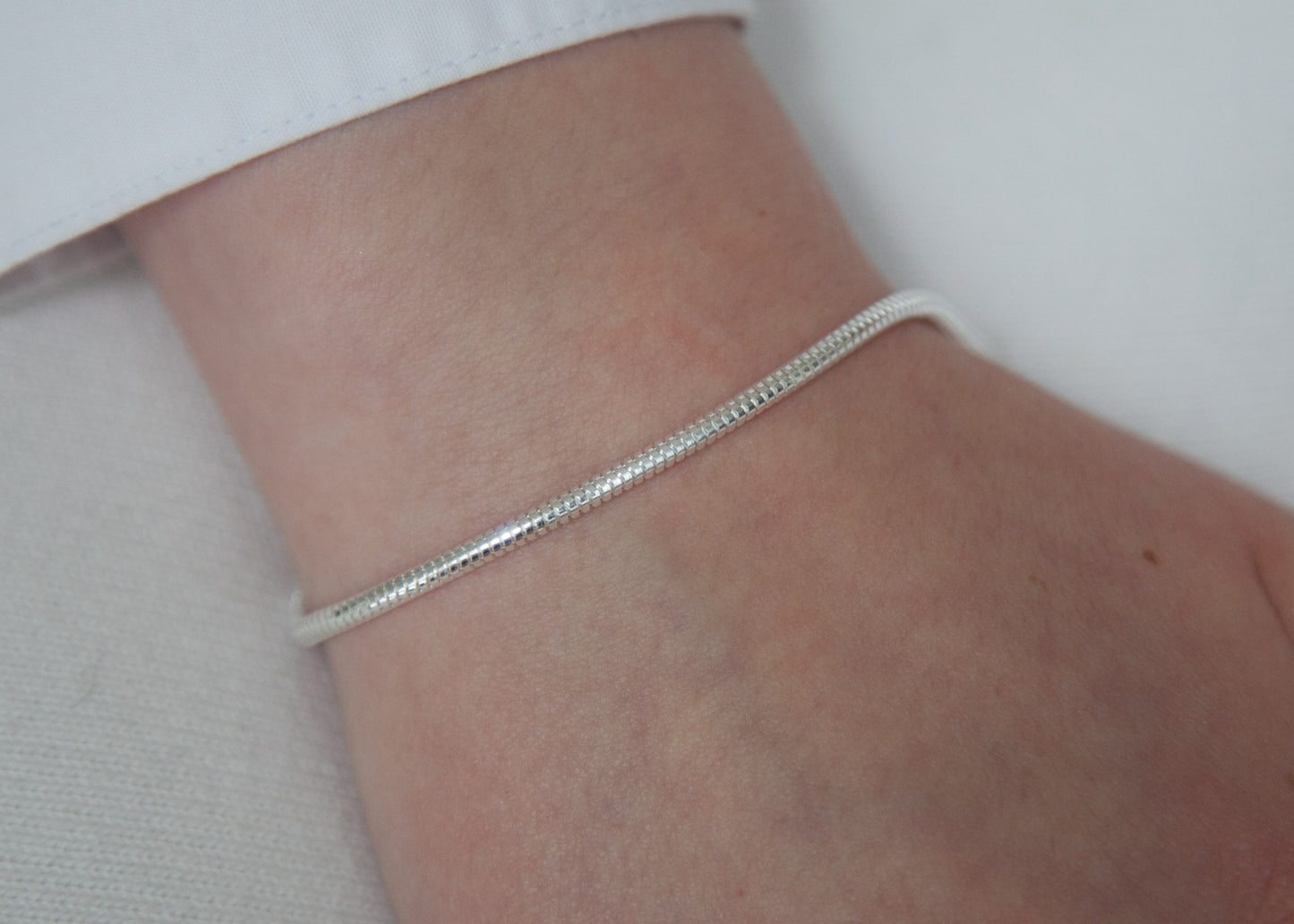 Schlangenkette Armband für Herren aus 925 Sterling Silber