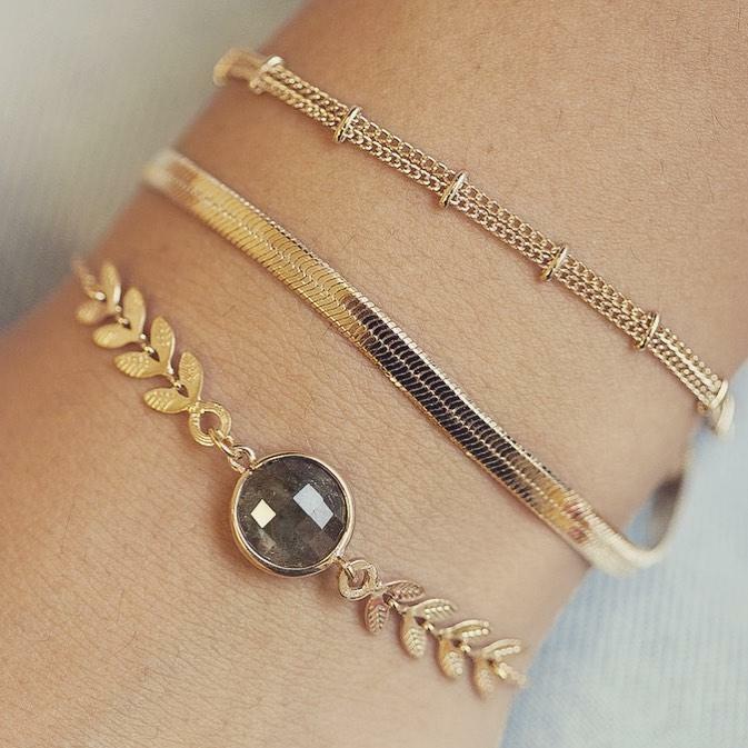 Set mit 3 Armbändern 16K Vergoldet