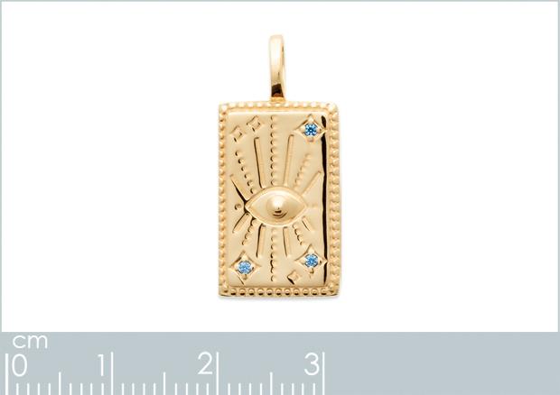 Tarotkarte-Halskette 16K vergoldet