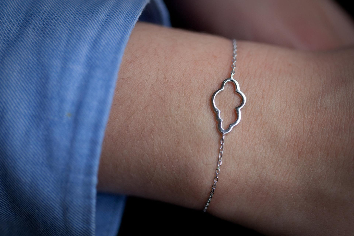 Armband mit Wolke aus Silber