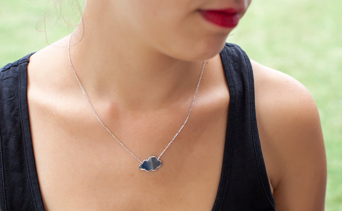 kette mit wolke silber
