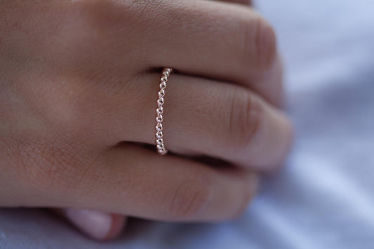 Perlenring | 16Karat vergoldet