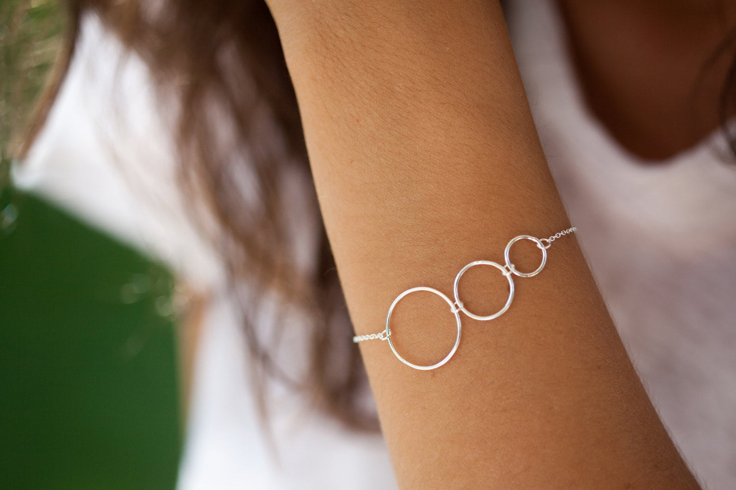 Armband mit 3 ringen aus Silber