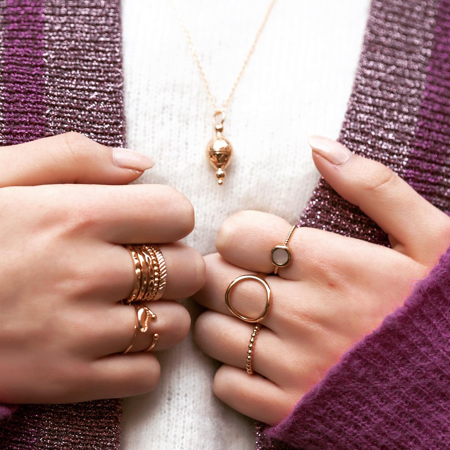 Ring mit Kreis | 16Karat vergoldet