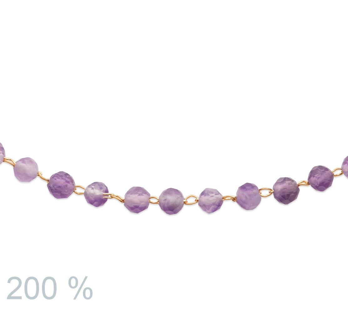 Amethyst Halskette - 16K vergoldet
