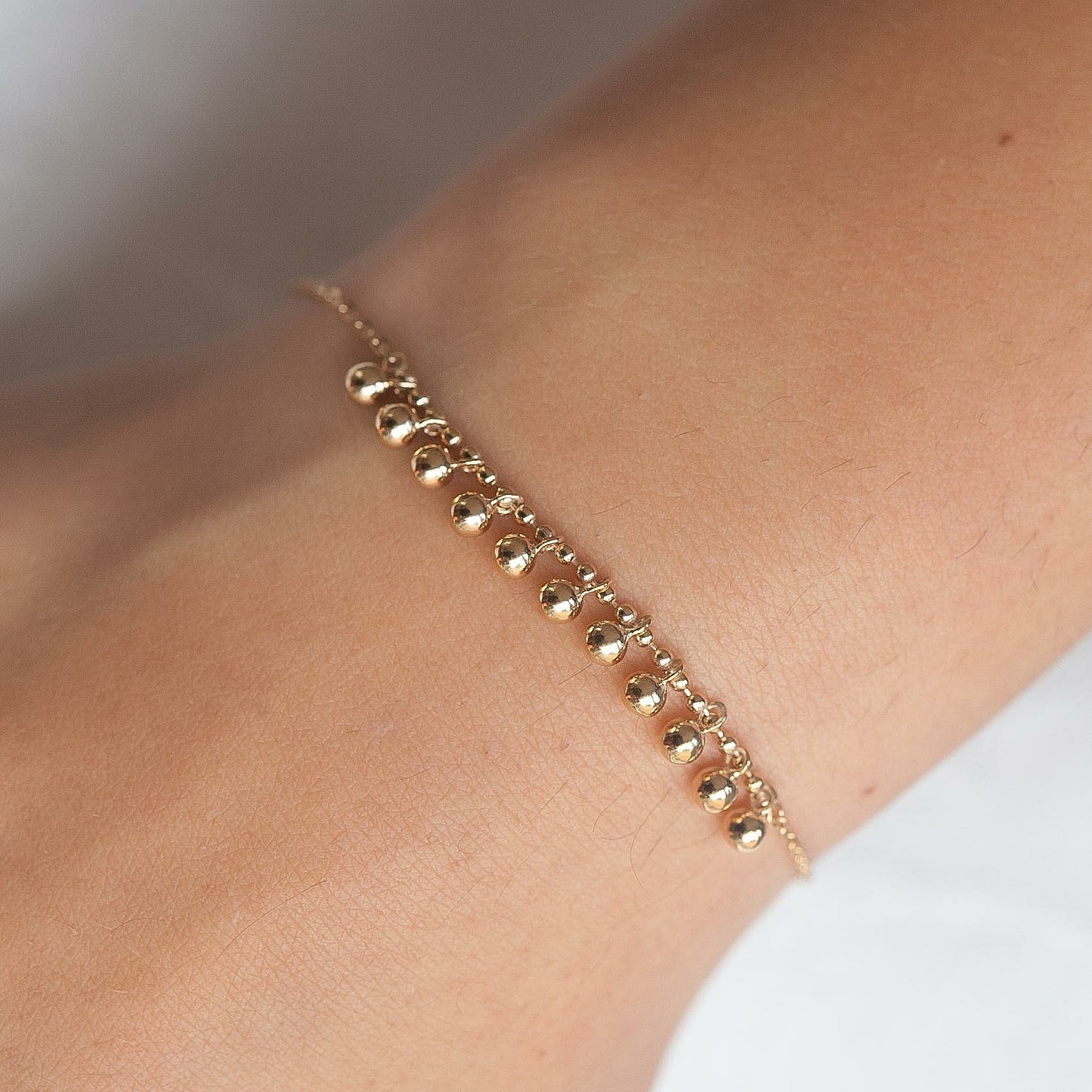 Armband mit Kügelchen - 18K vergoldet