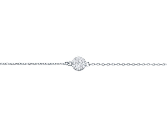 Armband Zirkoniaplättchen aus Silber