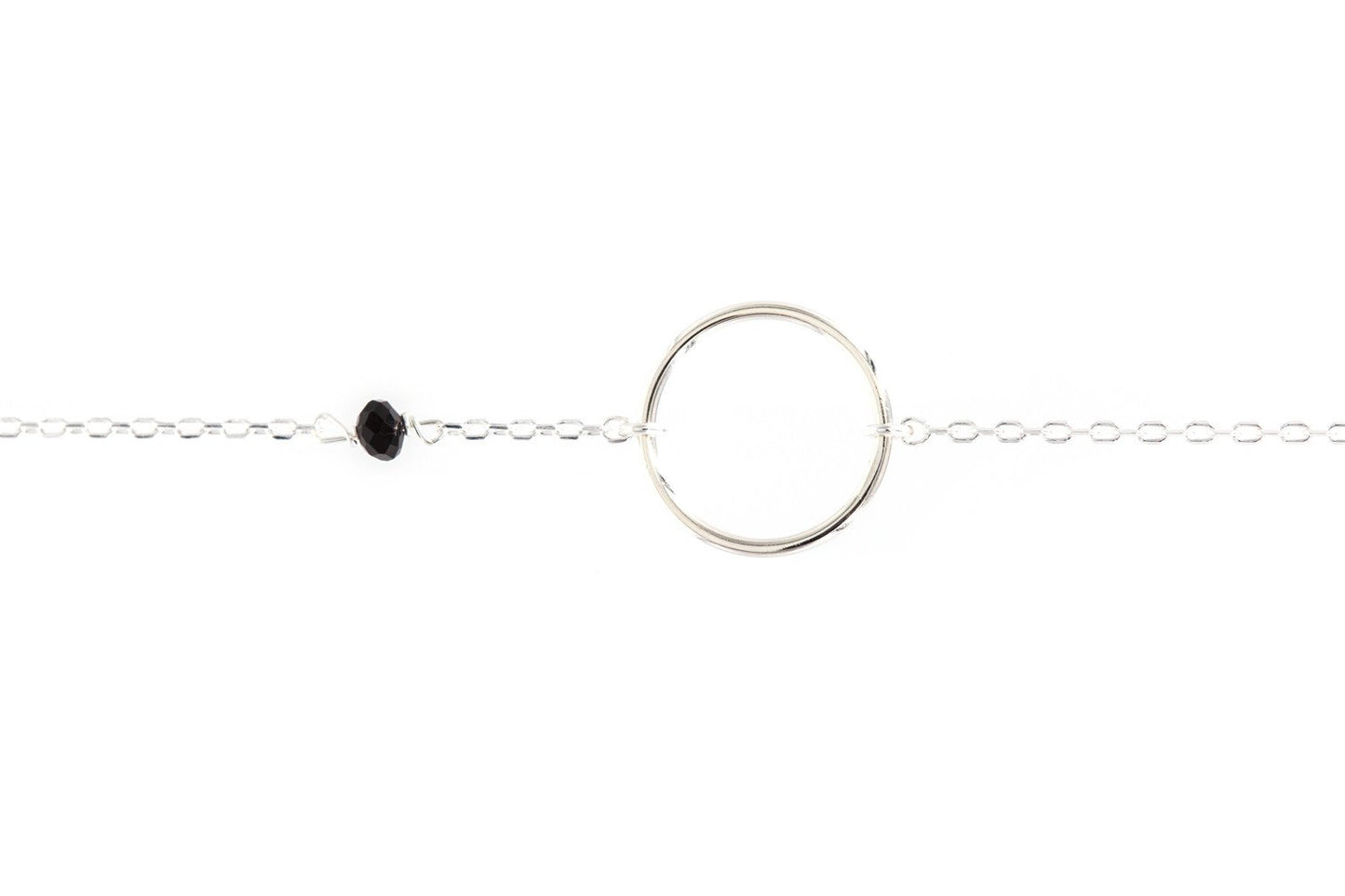 Armband mit Ring und Stein aus Silber für Damen