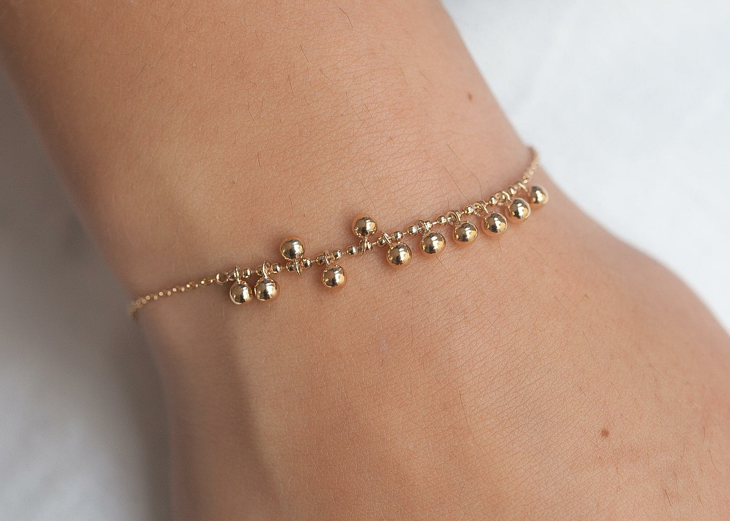 Armband mit Kügelchen - 18K vergoldet