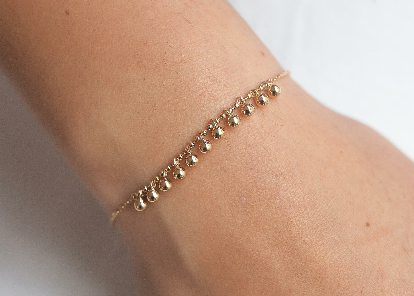 Armband mit Kügelchen - 18K vergoldet