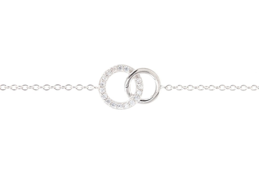 Silber Armband Doppelkreis Freundschaftsschmuck