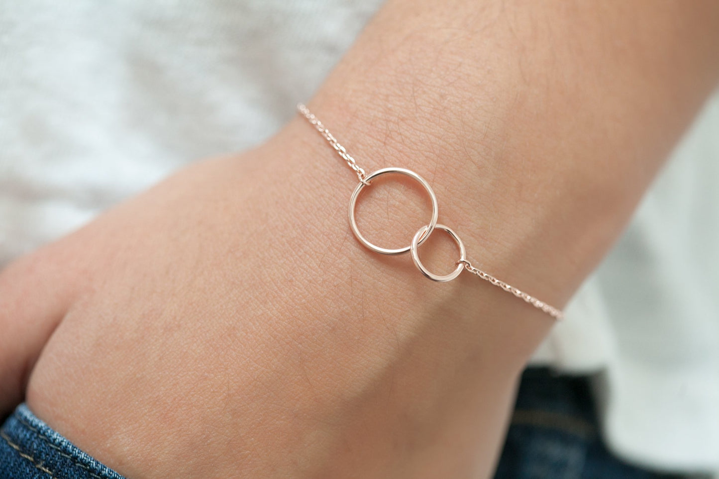 Armband mit Ringen | 16K rosevergoldet