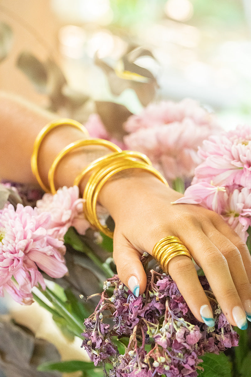 Buddhistischer Ring gold