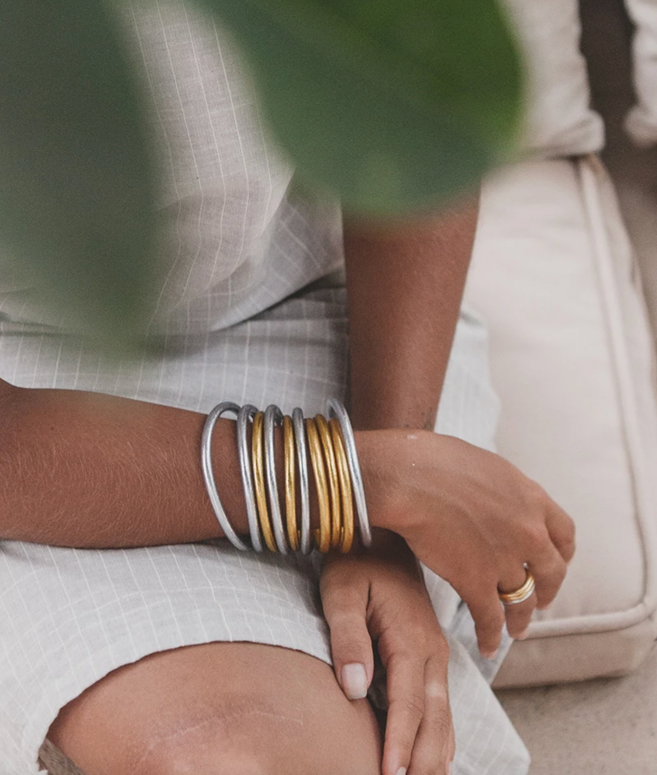 Buddhistisches Armband silber