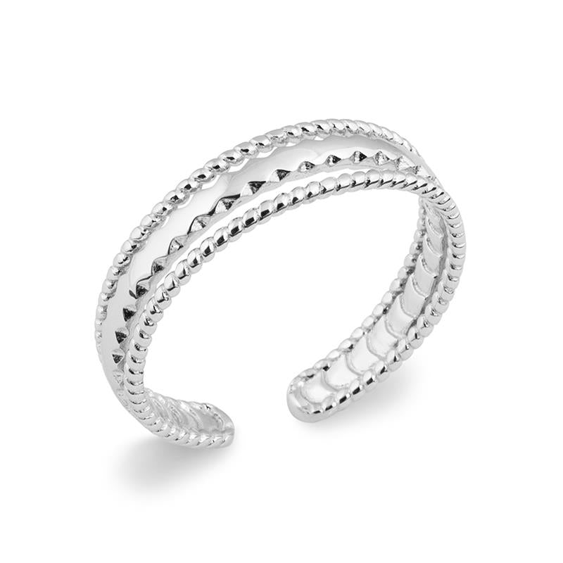 Dreireihiger Ring aus Silber