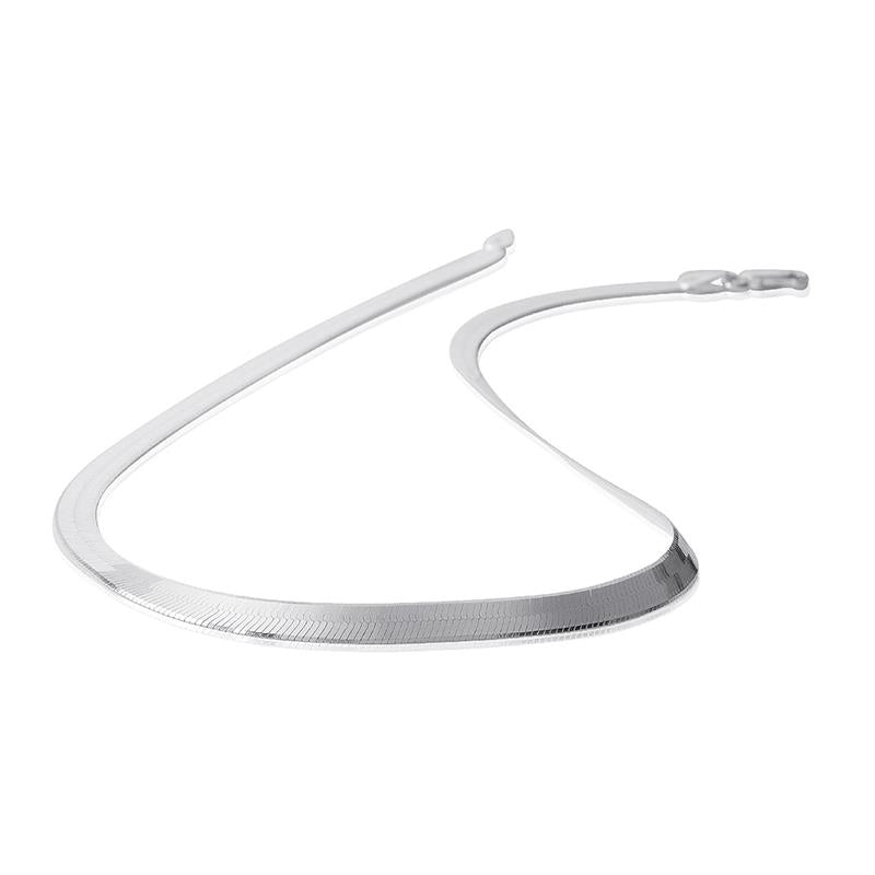 Flache Schlangenkette aus silber