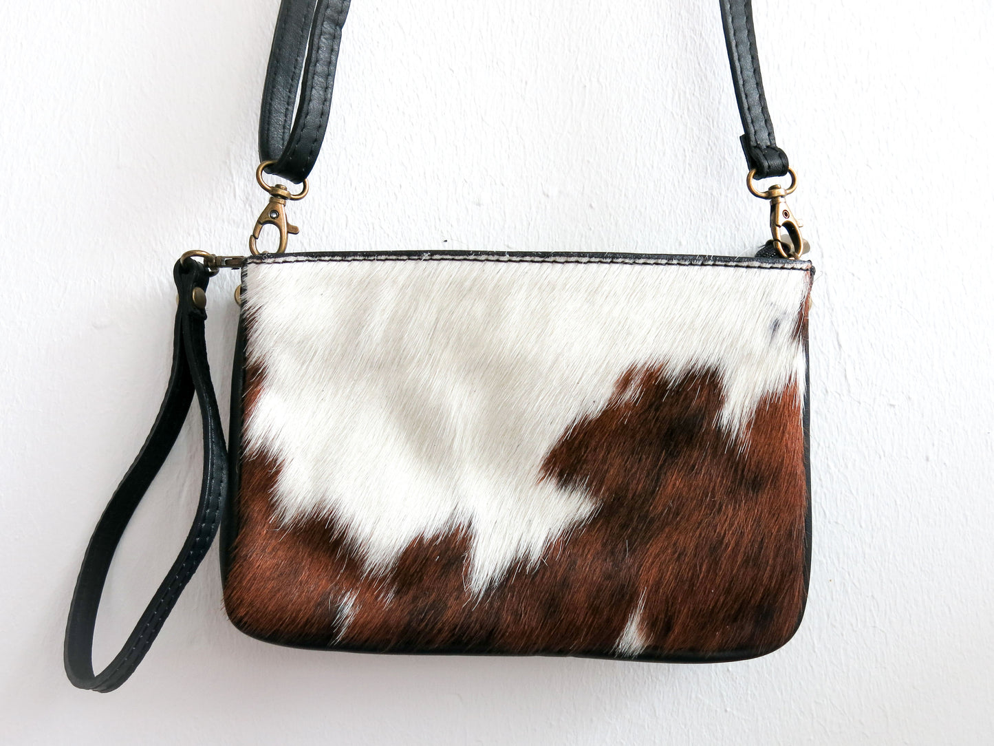 Echtleder Clutch mit Kuhfell - Oktoberfest